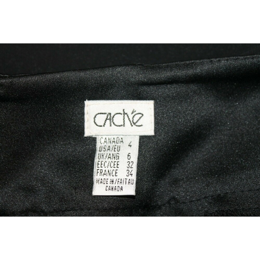 Cache Culottes Black Sheer Layered Capris Pants S… - image 5